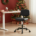 thumbnail image 2 of Kadyn Armless Home Office Chair with Adjustable Height, 360° Rolling Swivel Computer Task Chair without Arm for Study Room, Bedroom, Black, 2 of 9