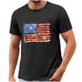 thumbnail image 4 of Busydd T Shirts for Man 4th of July Casual Comfy Lightweight Cotton T Shirts Round Neck Short Sleeve Summer Tops Trendy USA Flag Print Patriotic Independence Day Tees, 4 of 5