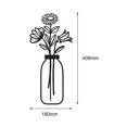 thumbnail image 4 of 2 piezas / pieza Florero de arte del hierro Decoración de pared Silueta de corte Escultura colgante en la pared Macarena Estatua de jarrón de arte de pared, 4 of 6