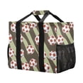 thumbnail image 2 of Football and Soccer Reusable Grocery Bags with Handle Side Pocket Waterproof Shopping Portable Tote, 2 of 8