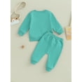 thumbnail image 5 of Kids Baby Boys Outfits Set 6M 12M 18M 24M 3Y Long Sleeve Sweatshirt with Sweatpants 2pcs Suit for Toddler Girls Boys, 5 of 10