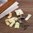 thumbnail image 4 of 20 Pcs 90 Degree Plastic Corner Braces, 20x42x20mm Shelf Right Angle Brackets with Screws, Beige, 4 of 6