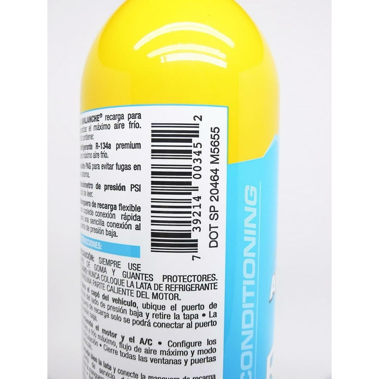 AC Avalanche 18 oz R134A Auto A/C Recharge, Air Conditioner