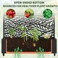 thumbnail image 5 of MAYEERTY 47*16*72" Outdoor Black Metal Planter Box with Trellis for Climbing Plants, Leafy & Parallel Pattern, 5 of 8