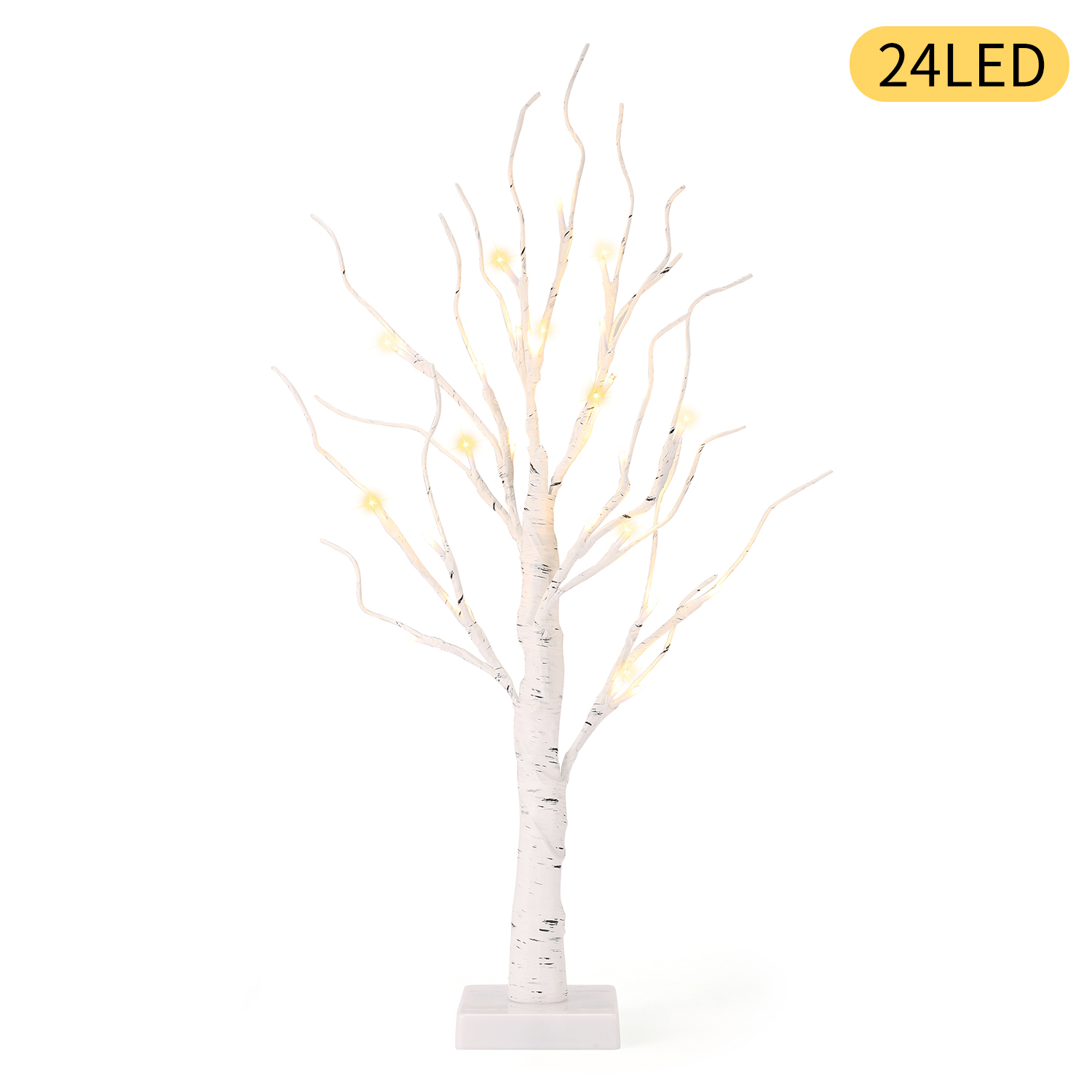 NOWSTO Birch Tree with Lights 2-Pack, 2 Ft photo 3