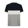 thumbnail image 5 of Mens Short Sleeve Polo Shirts Two-Tone Collared Tops Waffle Patchwork Blouse T Shirts Comfy Shirt Business Trendy Outfits Summer Short Sleeves Clothing, 5 of 5