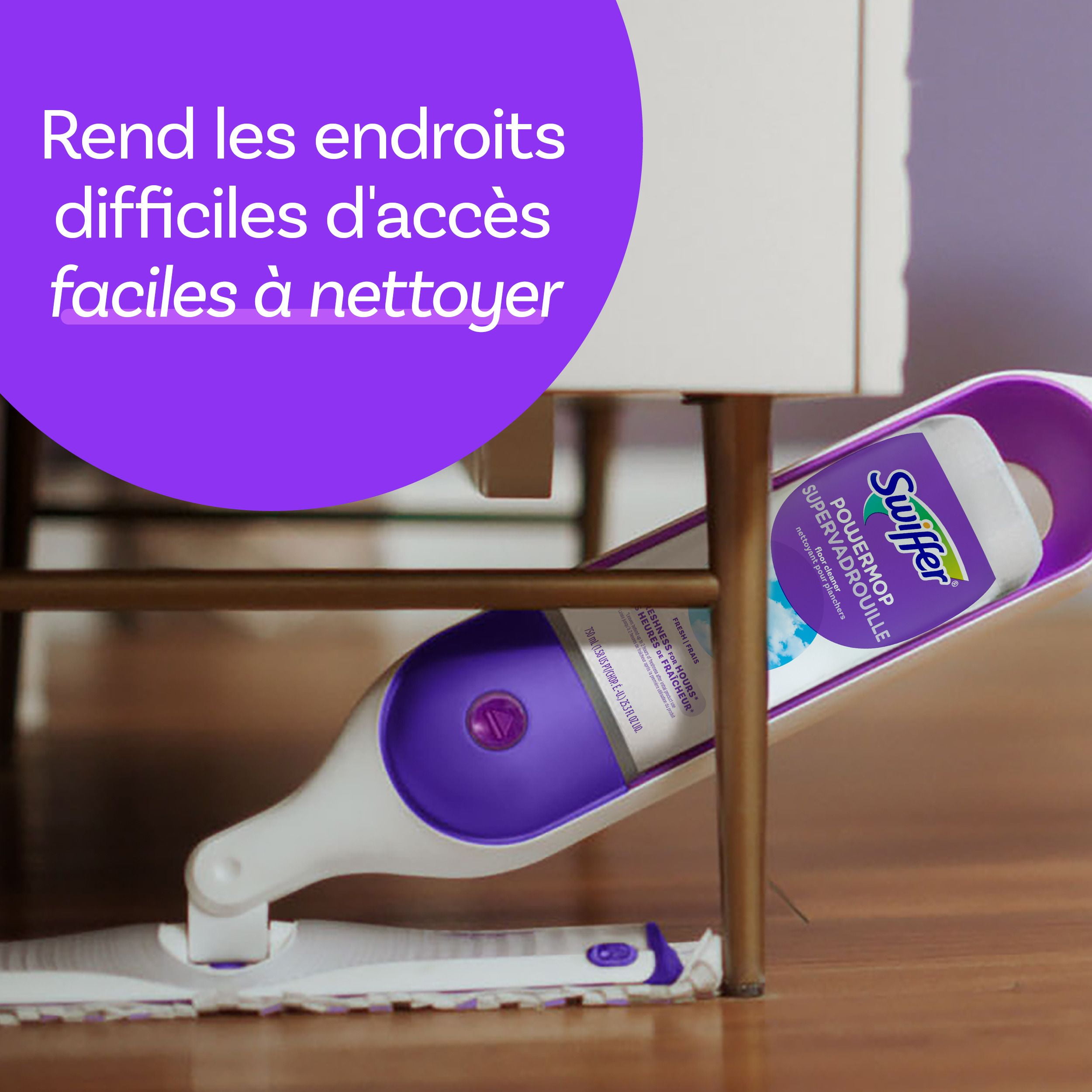 Swiffer PowerMop Multi-Surface Mop Kit for Floor Cleaning, Fresh Scent, Mopping Kit Includes PowerMop, 2 Mopping Pad Refills, 1 Floor Cleaning Solution with Fresh Scent and 2 batteries, 1KIT