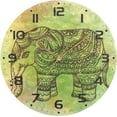 thumbnail image 5 of Dreamtimes Art Tirbe Elephant Wall Clock, 10 Inch Silent Non Ticking Round Clock Oil Painting Clock Easy to Read Clock for Living Room Bedroom Bathroom Home Decor, 5 of 7