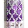 thumbnail image 6 of Purple Morocco Sheer Curtains 72 Inch Length 2 Panels Set, Rustic Country Smear Street Mottled Art Voile Window Treatment Rod Pocket Curtains Sheers Drapes for Bedroom/Living Room/Kitchen 52"x72"x2, 6 of 7