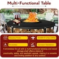 thumbnail image 4 of 21.6" Smokeless Fire Pit with Round Tabletop and Firewood Storage Shelf - Durable Carbon Steel Bonfire Fire Pit - Smokeless Fire Pits for Outside Gathering, 4 of 8