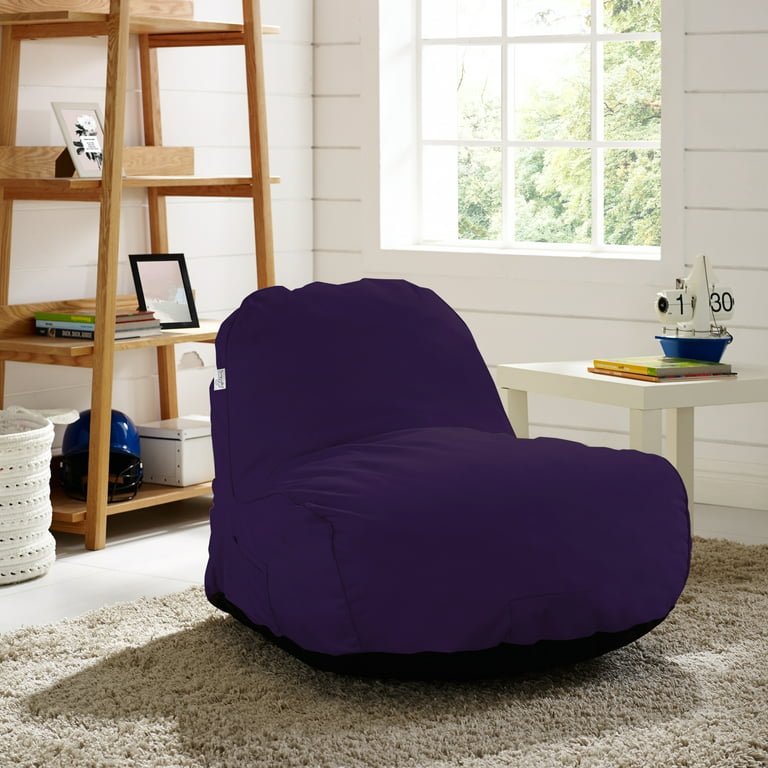 Loungie Comfy Light Grey Bean Bag Arm Chair Nylon Foam Lounger