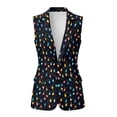 thumbnail image 2 of Uorisanigo Christmas Light Strip Women's Long Vest Jacket with Pockets Size 3XL Waistcoat Vest for Women Sleeveless V Neck Waistcoat Vests Casual, 2 of 7