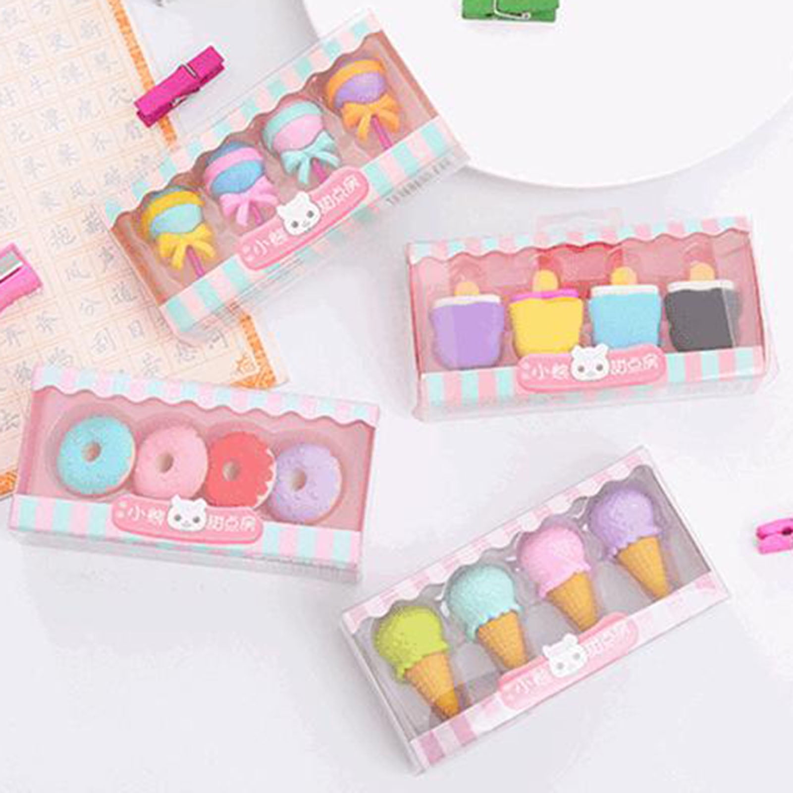 40ct PopFun-Back to School Supplies: Fun Food Erasers