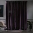 thumbnail image 4 of 3S BROTHERS Solid Linen Look Curtains Drapes Home Decorative Set of 2 Panels Linen Window Curtains Hanging Back Tap & Rod Pocket Nursery Room Bedroom Office - Purple 52"x84" Each, 4 of 7