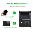thumbnail image 2 of Mini Portable Thermal Printer 58mm 2inch Wireless Bluetooth-Compatible Printer Receipt Maker Mini Invoice Bill Printer ,Quick-Drying Ink, 2 of 7