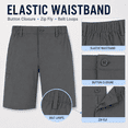 thumbnail image 4 of MASKERT Men's Golf Shorts 9 Inch, Quick Dry Stretch Casual Shorts with UPF 50+ Sun Protection, Lightweight Outdoor Athletic Shorts with Zipper Pocket for Golf Hiking, 4 of 9
