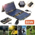 thumbnail image 4 of Foldable Solar Panel Charger 80W, Portable Solar Charger with USB-A Output, IP65 Waterproof, Kickstand Included for Hiking, Camping, Emergency Phone Charging, 4 of 15