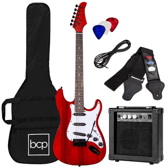 Best Choice Products 39in Full Size Beginner Electric Guitar Starter Kit w