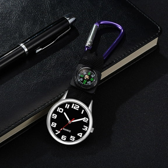 PENIKOKO 1Pc Portable Nurse Hanging Watch Purple Stylish Pocket Watch for Doctors Nurses Medical