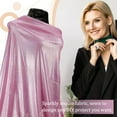thumbnail image 6 of Pink Shattered Glass Hologram Fabric by The Yard Width 59 Inches Foil Lame Stretch Knit Spandex Hologram Metallic Foil Stretch Fabric for DIY Crafting and Clothing 0.3mm Thick, 6 of 9
