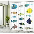 thumbnail image 5 of Ambesonne Fish Shower Curtain, Marine Life Creatures, 69"Wx84"L, Multicolor, 5 of 5