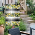 thumbnail image 2 of Garden Flag Double-Side Printed House Flag Yellow Lemon Yard Flag Summer Fruit Lemon Black White Buffalo Plaid Welcome Banner Decor Outdoor Holiday Decorations 12*18in, 2 of 8