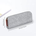 thumbnail image 4 of Estuche de fieltro para lápices, bolsa de papelería para estudiantes de gran capacidad, caja de papelería sencilla, estuche plano para lápices, 4 of 5