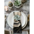 thumbnail image 3 of Black Gold Flower Cloth Napkins Washable Set of 6, Gradient Luxurious Floral Botanical Reusable Dinner Table Napkins Cloth Bulk for Weddings Kitchen Restaurants Hotel Events Parties 20 x 20 Inch, 3 of 9