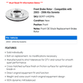 thumbnail image 2 of Front Brake Rotor - Compatible with 2003 - 2006 Kia Sorento 2004 2005, 2 of 2