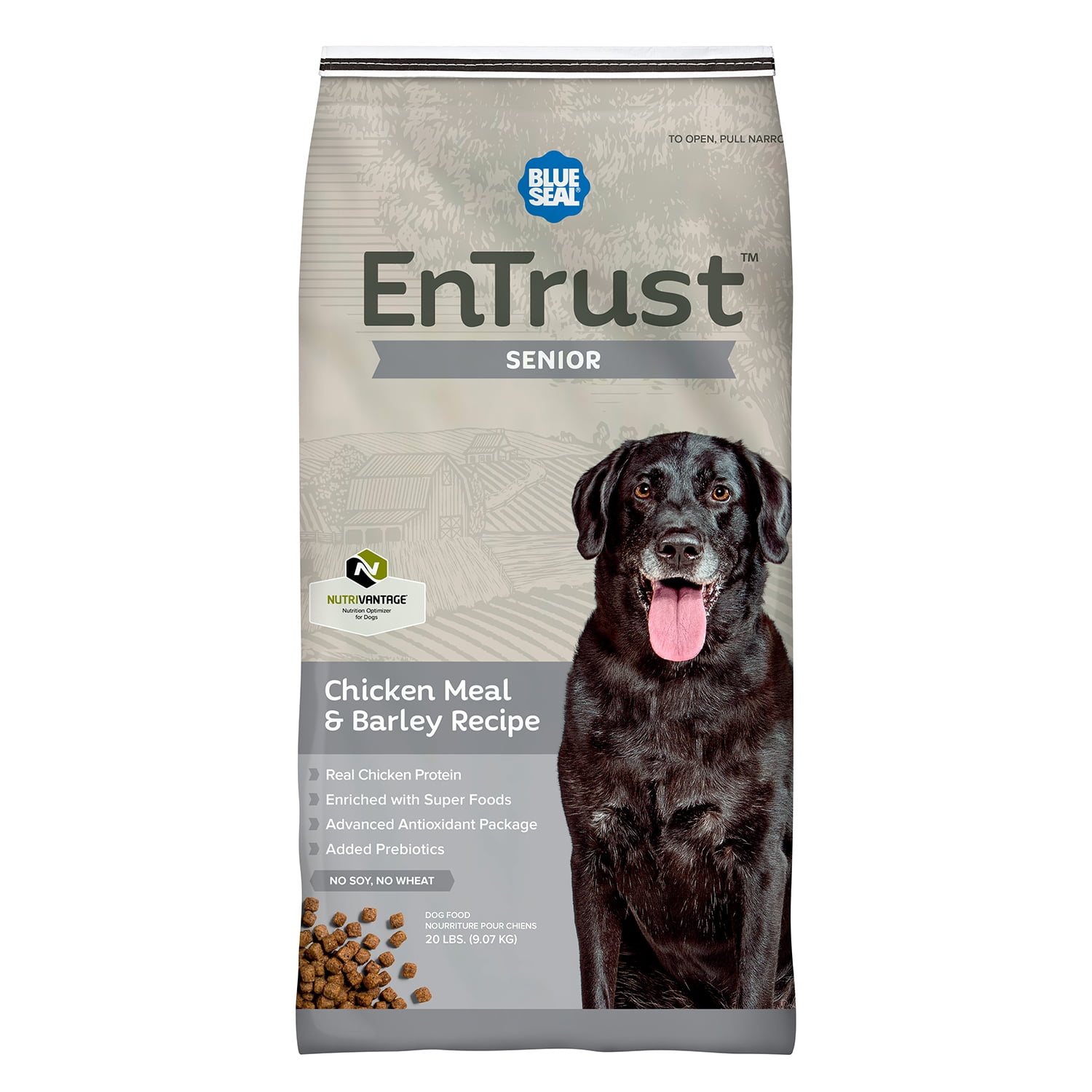 EnTrust Premium Senior Dog Food Chicken Meal and Barley Recipe 20lbs