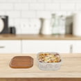 thumbnail image 3 of Mesa Living Ribbed Glass Food Storage Set with Wood Lids, 8pc Set, 3 of 7