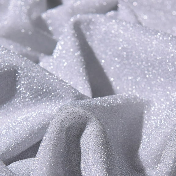 Glitter Fabric Starry Shiny Design Decorative Diy Crafts Decorative Fabric Silver