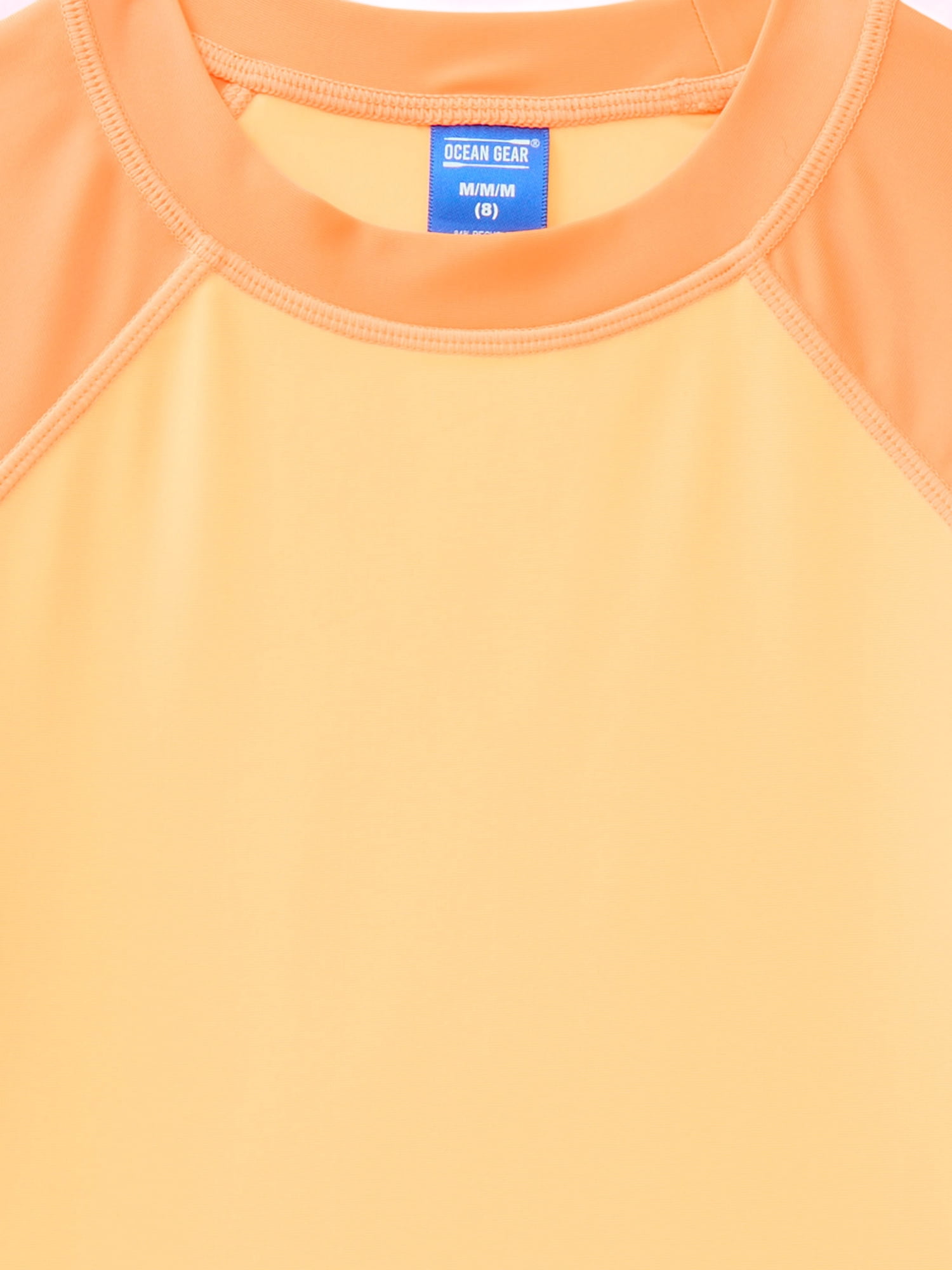 Ocean Gear Boys Rash Guard Swim Top with Short Sleeves, Sizes 4-18