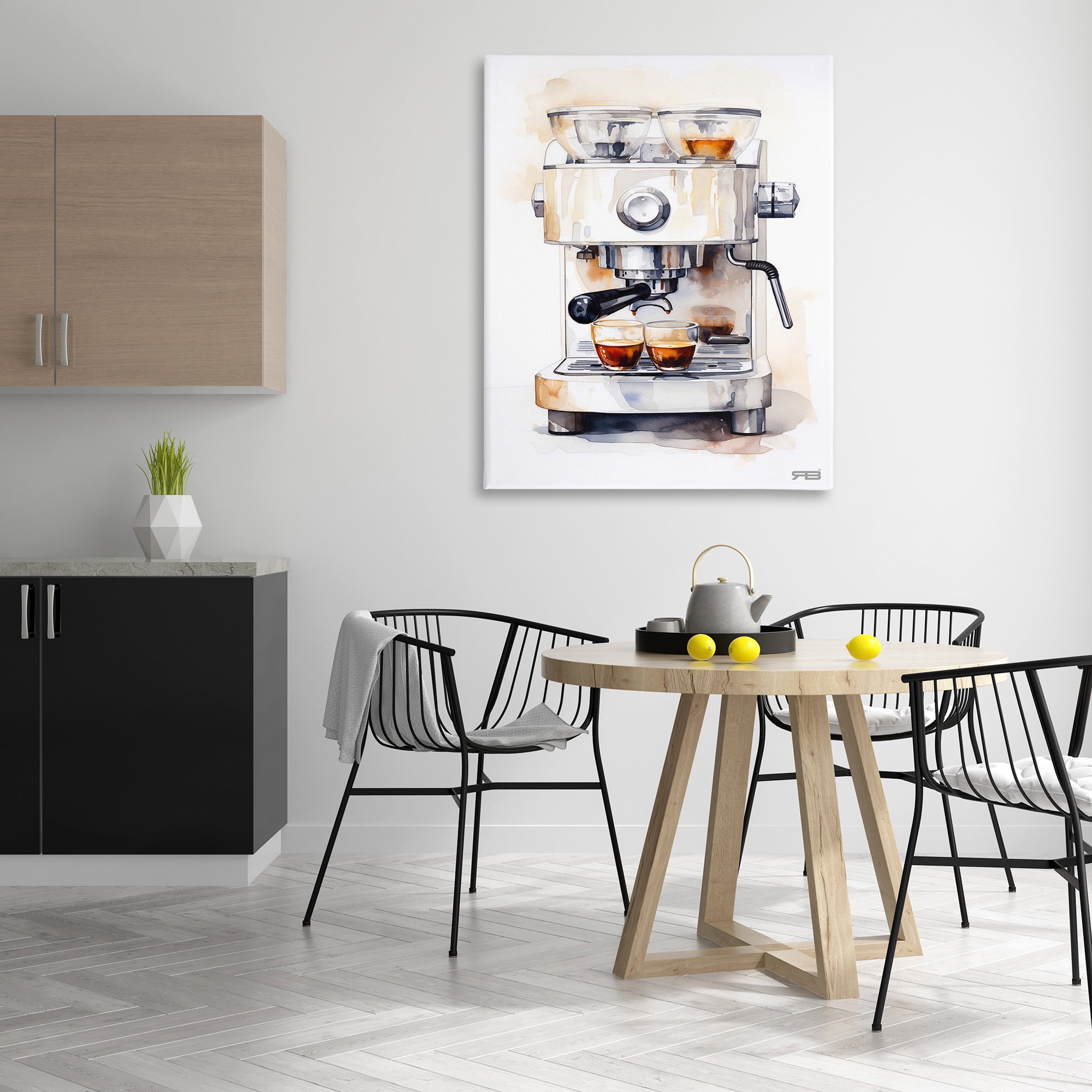 Stupell Industries Modern Espresso Machine Food & Beverage Painting Gallery Wrapped Canvas Art Print Wall Art, 36 x 48