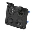 thumbnail image 2 of Panel de interruptor USB dual Jadeshay 12V con interruptor de palanca LED de 4 bandas, 2 of 8