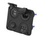 thumbnail image 2 of 12V 4 Gang LED Panel de interruptor de palanca encendedor de cigarrillos voltímetro Dual USB 4.2A para coche barco azul Jadeshay  A, 2 of 9