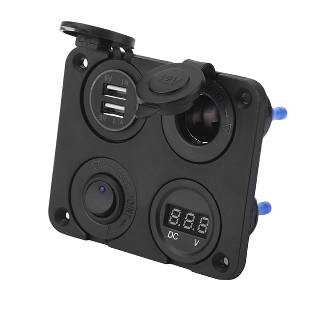 Panneau d'Interrupteur à Bascule, Panneau d'Interrupteur 12v 12-24V Grand Tension Protection Intelligente pour Téléphones Mobiles