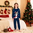 thumbnail image 4 of Bainana Christmas Unisex Kids Pajamas Animals Print Long Sleeve T-Shirt Pants Indoor Wear Boys And Girls Daily Casual Outfit Set, Size 9-10 Years, 4 of 8