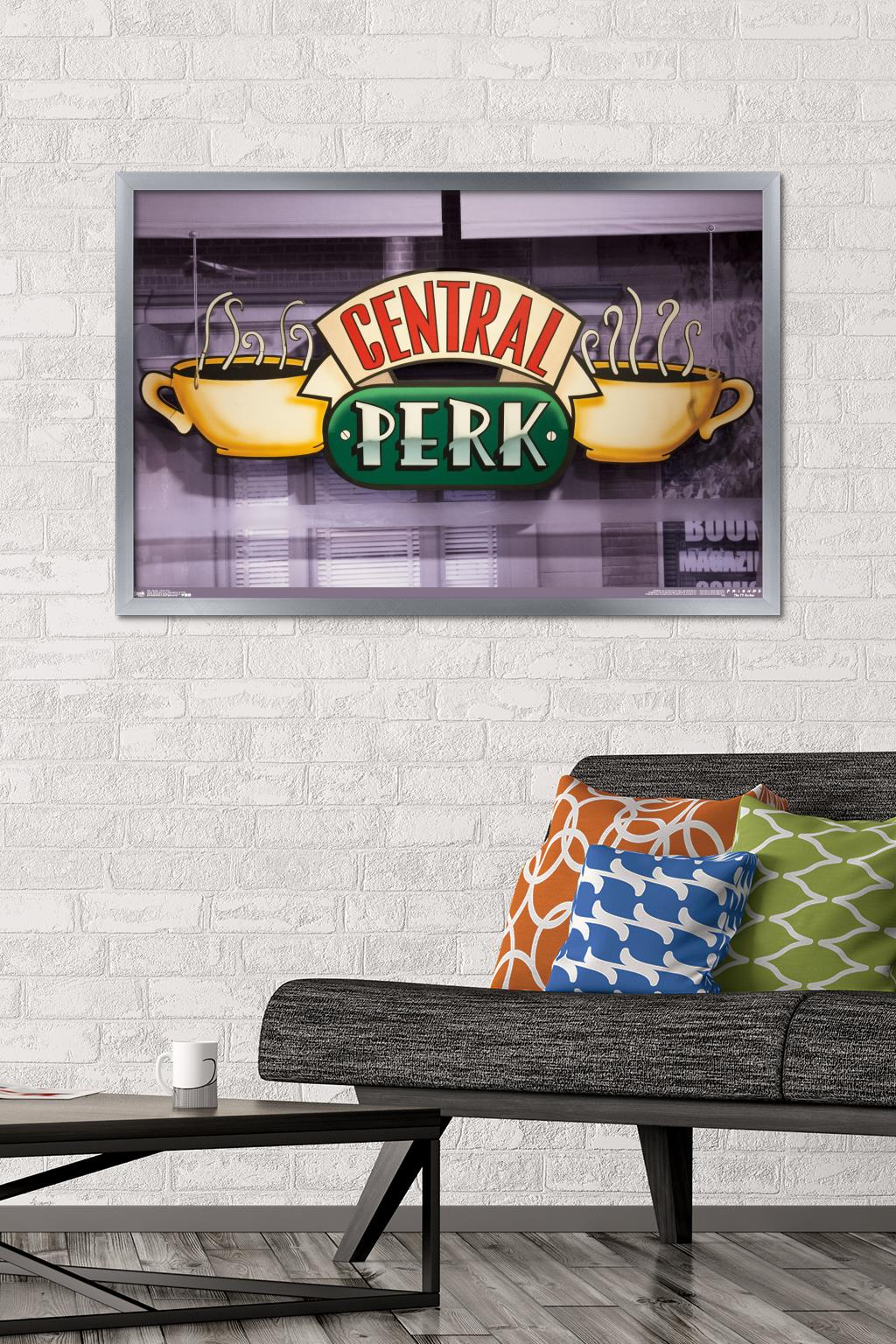 Friends - Central Perk Wall Poster, 22.375" x 34", Framed
