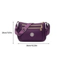thumbnail image 3 of Qarigey Bolso de hombro para mujer, bandolera con cierre de cremallera de estilo informal para fiestas y viajes para niñas, bolsa para mujer, Bolsas de mensajero y de hombro Globo caliente morado, 3 of 6