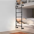thumbnail image 3 of Heavy Duty Bunk Bed Ladder, 440 Lbs Capacity - 5 Step Convertible Loft Ladder with Wall Mount or Free Standing, Modular Metal Ladder for Kids Adult, Black, 3 of 14