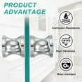 thumbnail image 6 of Uxcell Glass Shower Door Handle, Aluminum Alloy Back-to-Back Knob for Replacement Silver, 6 of 7