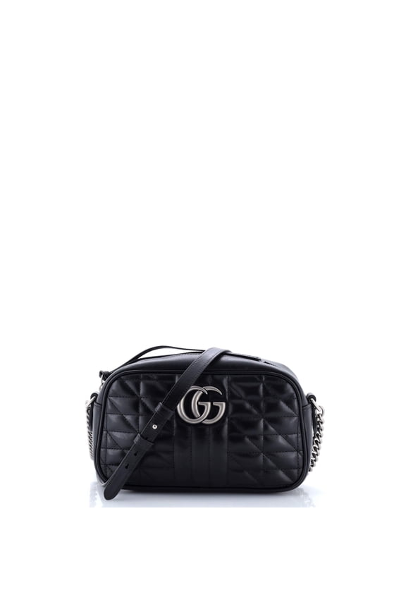 Pre-Owned GG Marmont Shoulder Bag Mixed Matelasse Leather Small By Rebag