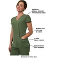 thumbnail image 5 of Green Town Scrubs for Women Scrub Set - Jogger Pant and V-Neck Top, 6 Pockets, Easy Care Uniforms, 5 of 7