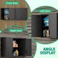 thumbnail image 2 of IKIMI 30" H Garage Wall Storage Cabinet, Metal Lockable Wall Mount Cabinet with Adjustable Shelf, or Garage, Workshop & Utility Room, Black, 2 of 9
