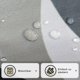 thumbnail image 3 of Cortina de ducha triangular impermeable NQ poliéster gruesa con gancho de metal 280 W * 200 H, 3 of 4