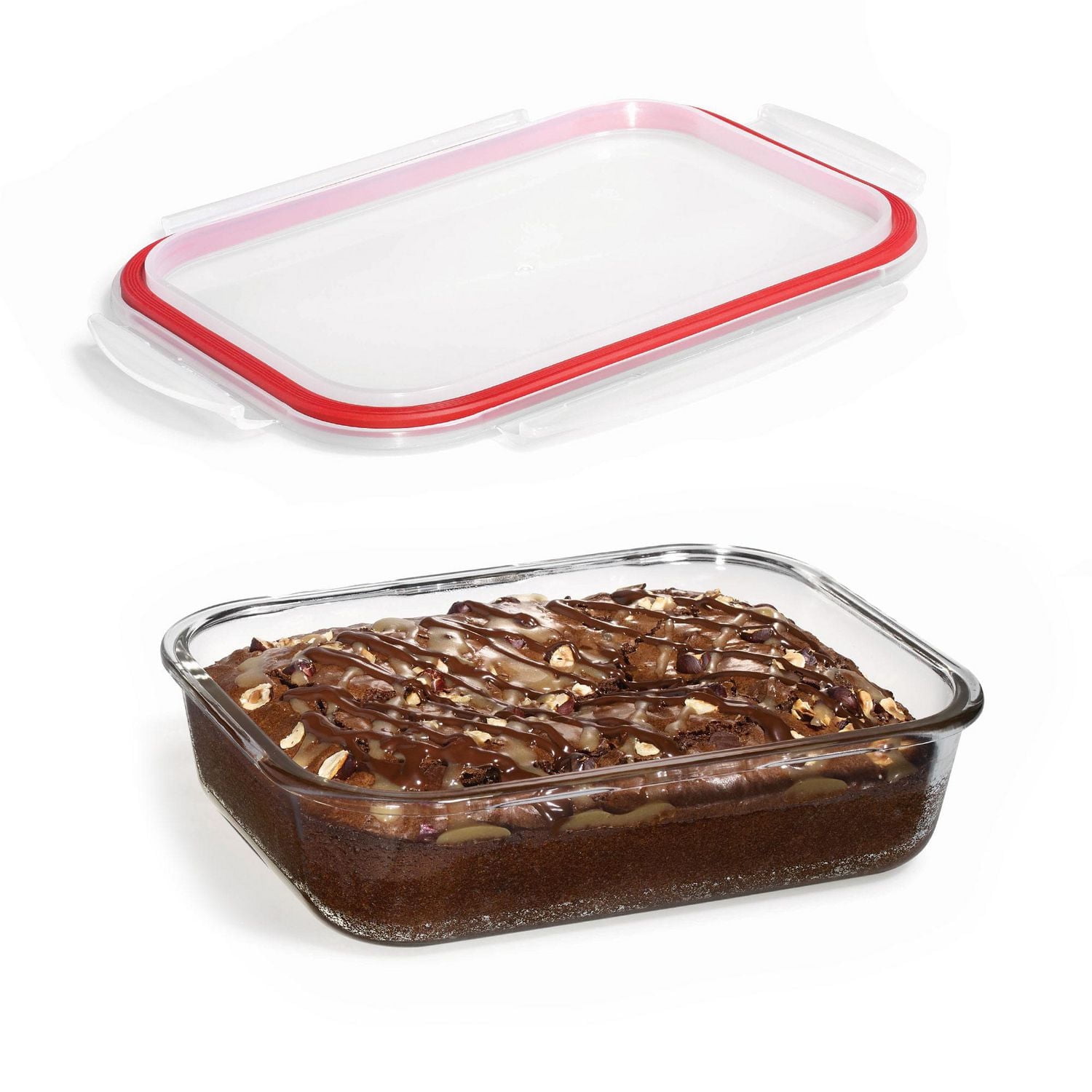 Starfrit LocknLock Glass 54oz / 1.6L rectangular container, Borosilicate glass