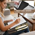 thumbnail image 5 of Haosy Accordion File Organizer Zipper Binder 500 Sheet 6-Tab Expanding File Folder Multi-Pocket 1.2 Inch 3 Ring Brown Cream Roses, 5 of 7