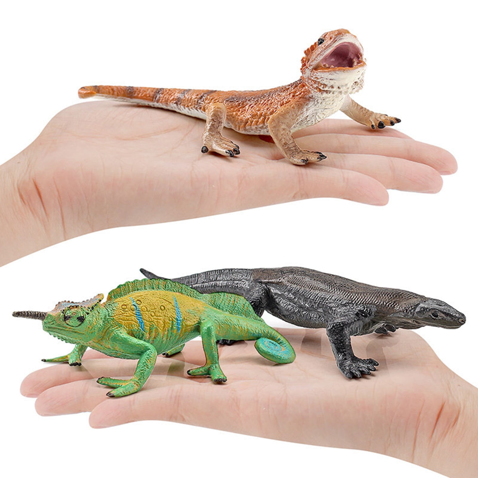Travelwant 3Packs Realistic Fake Lizards Artificial Reptile Lizard