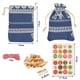 thumbnail image 5 of Fiudx Ofertas flash Artículos en oferta Bolsa de dulces con patrón navideño, paquete de calendario de Adviento 1-24, bolsa de regalo de lino, 5 of 6